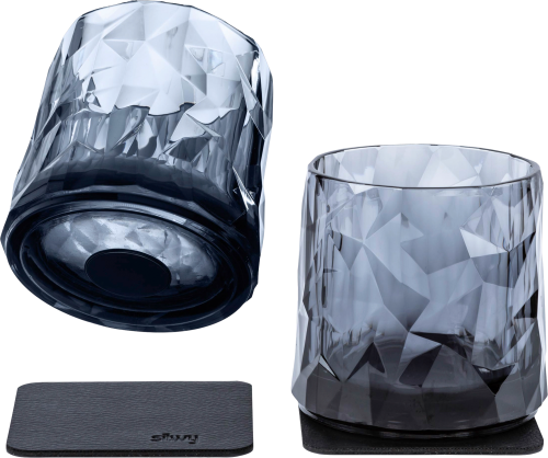 silwy Tumbler Magnet-Kunststoffgläser 2er Set 250 ml grau  - Gläser