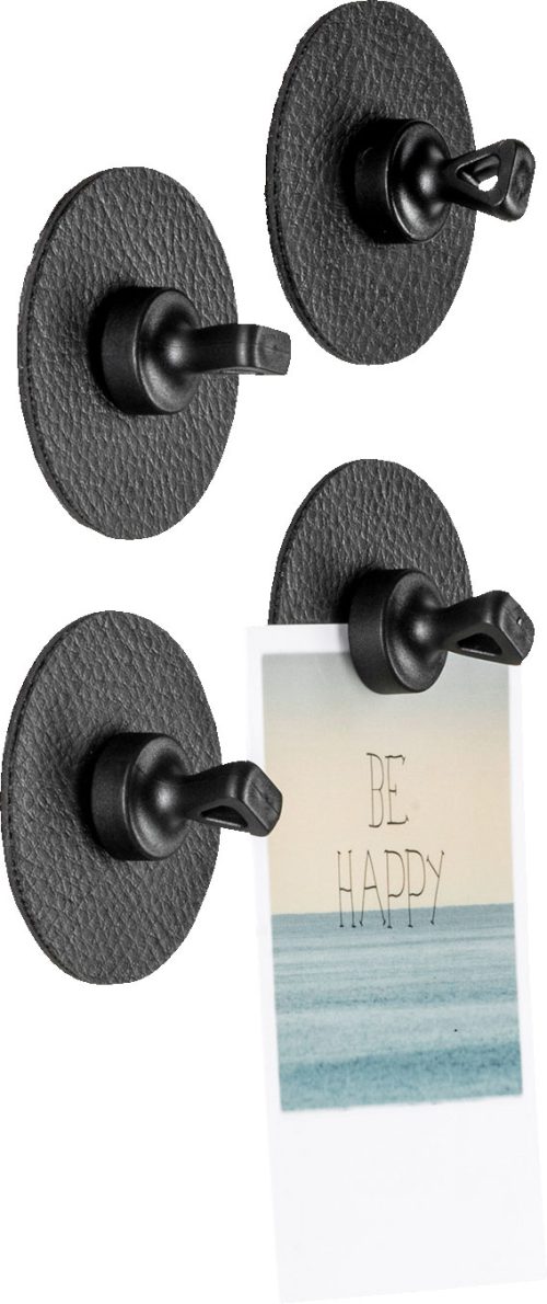 silwy® Flex Magnethaken inkl. Metall-Nano-Gel-Pads 5 cm 8-tlg. schwarz - Ordnungssysteme