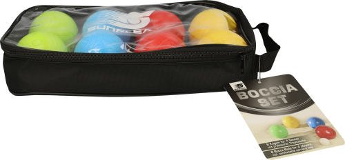 sunflex sport Boccia Set für bis zu 4 Spielern mit 8 Bocciakugeln in Nylontasche - Spielsachen