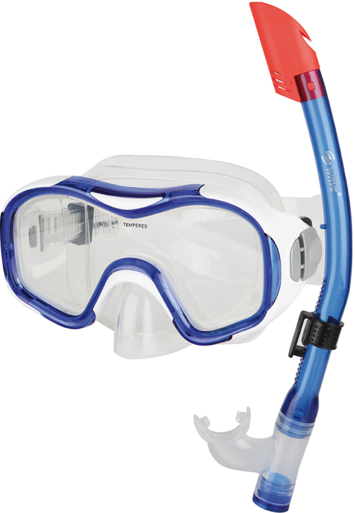 sunflex sport Dolphin Kinder Taucherset Tauchermaske und Schnorchel für 3 bis 6 Jährige - Badespaß