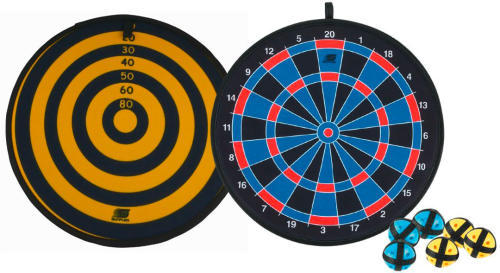 sunflex sport Klettdartscheibe Deluxe mit doppelseitiger Scheibe und 6 Bällen - Spielsachen