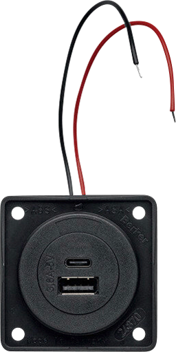Berker Integro Ladesteckdose USB A + C 12 V grau matt - 12 / 24 V Einbausteckdosen