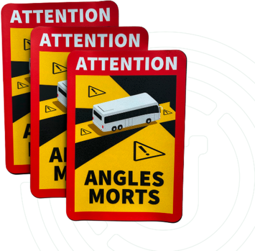 Gelmags Angles Morts Flexigel-Pads 3er-Set wiederverwendbare Toter-Winkel-Hinweise - Warntafeln & Fahrzeugkennzeichnung