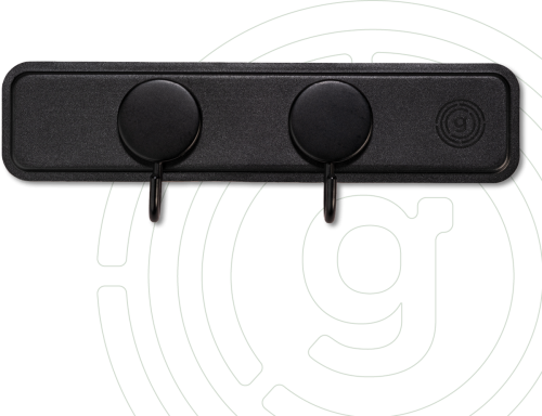 Gelmags Garderobe Hold On mit Nano-Gel-Leiste 3-teilig schwarz - Halterungen und Befestigungen