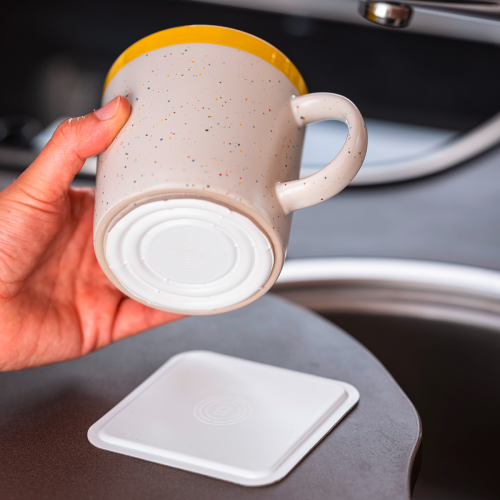 Gelmags MagUp-Pad S & Flexigel-Untersetzer Nachrüst-Set für Gläser und Becher 2er - Set weiß - Halterungen und Befestigungen