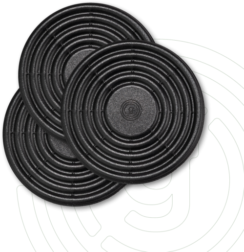 Gelmags MagUp-Pads magnetisches Stapelset Ø 10 cm ohne Kleberückseite 3-teilig schwarz - Halterungen und Befestigungen