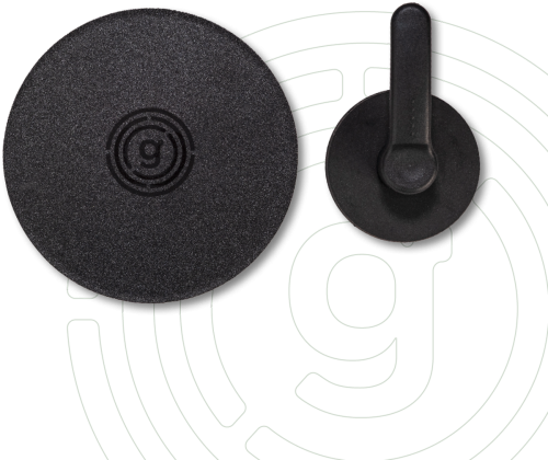 Gelmags Magnet-Haken Hook mit Metall-Pad Ø 8 cm 2-teilig schwarz  - Halterungen und Befestigungen