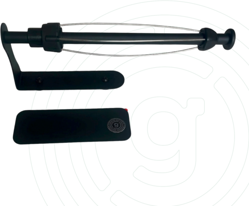 Gelmags Magnet-Küchenrollenhalter mit Metall-Leiste und Abrollstopp schwarz - Halterungen und Befestigungen