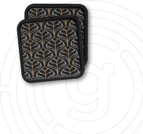 Gelmags Nano-Gel-Untersetzer 2.0 eckig 9 x 9 cm 2-teilig Elegance - Halterungen und Befestigungen