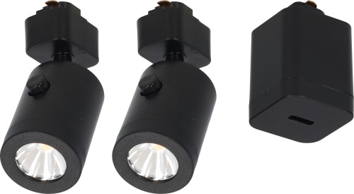 Haba Lanciano Starterset 2x Spotlight und 1x USB-C schwarz - Einbauleuchten & Leuchtmittel