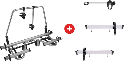 Thule Caravan Superb Standard Deichsel Fahrradträger für 3 Fahrräder, E-Bike geeignet - Deichsel-Fahrradträger