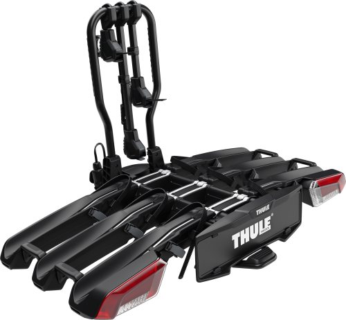 Thule EasyFold 3 Fahrradträger für Anhängerkupplung schwarz für 3+1 Fahrräder - Fahrradträger für Anhängerkupplungen
