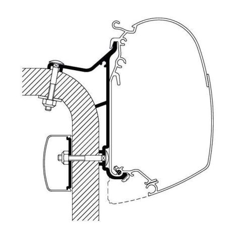 Thule Hymer B2 Klasse Adapter für Serie 5 3,0m - Markisenadapter