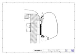 Thule Markisenadapter für Thule Omnistor 5200/5003 geeignet für Carado und Sunlight Fahrzeug - Markisenadapter