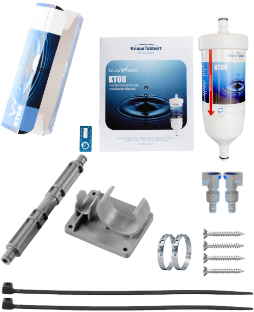 bluuwater KT08 Einbauset Wasserfilter gerade - Trinkwasseraufbereitung